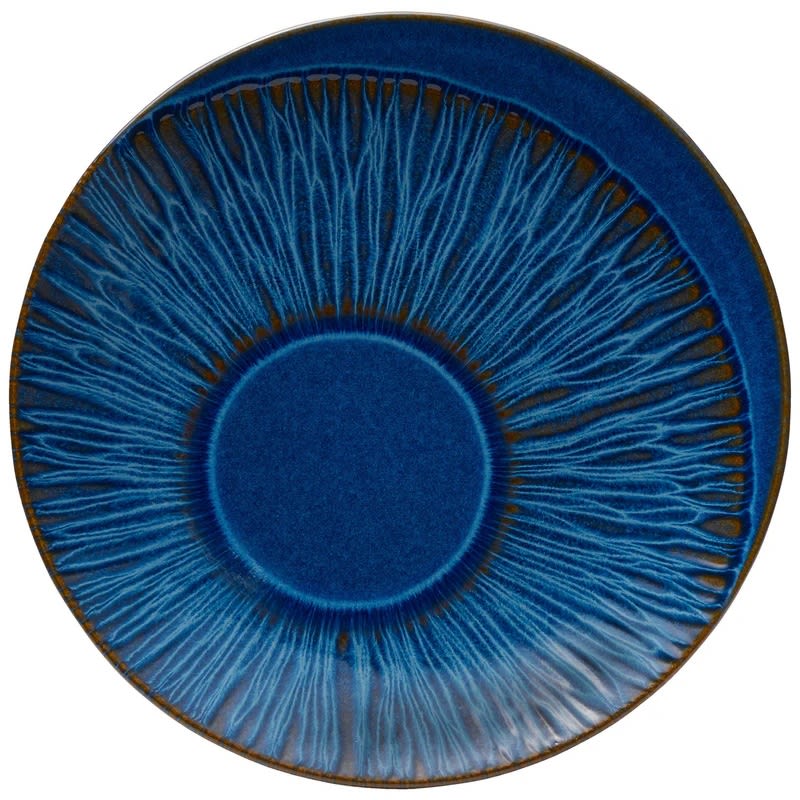 Outlet Mikasa 5275339 Eden 10.75" Round Blue Coupe Rim Plate
