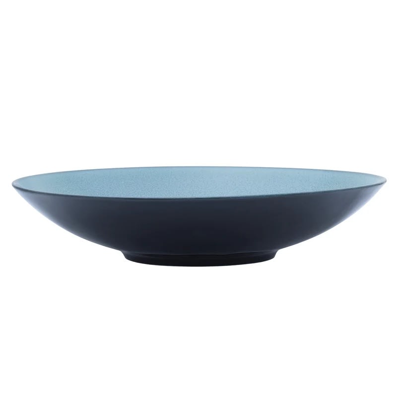 Outlet Mikasa 5302683 Canvas Stillwater 8.7" Round Blue Coupe Rim Plate