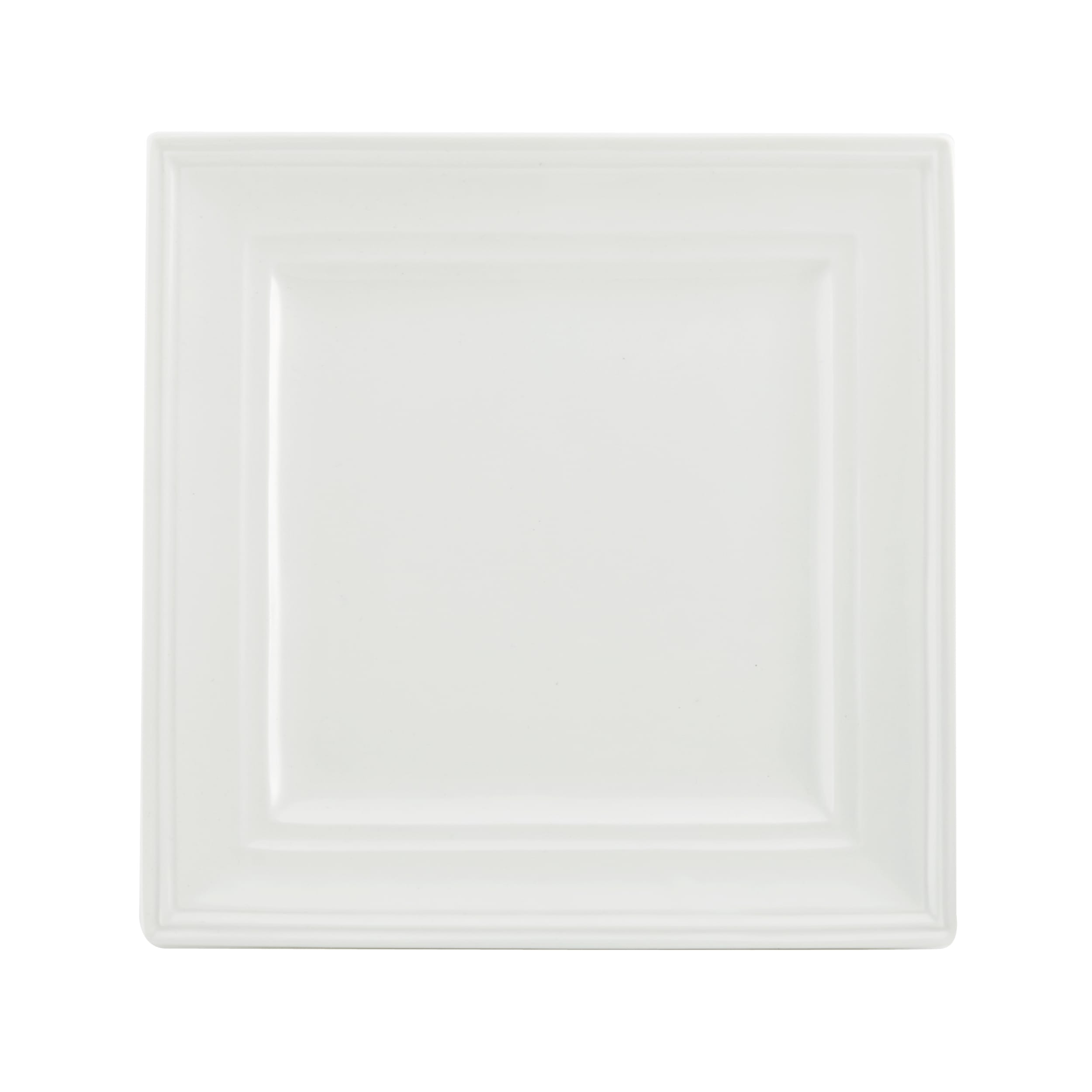 Outlet Mikasa 5256217 Americana 8" Square White Wide Rim Plate