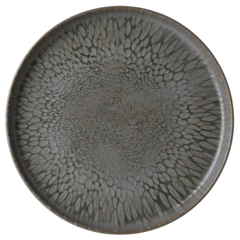 Outlet Mikasa 5308744 Raya 11" Round Gray Raised Rim Plate