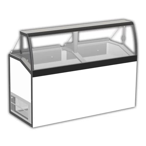 Masterbilt DD-66LCG 69.25"W  DD-LCG Series Low Curved Glass Ice Cream Dipping/Display Merchandiser 115V