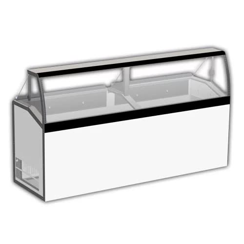 Masterbilt DD-88LCG 90.25"W  DD-LCG Series Low Curved Glass Ice Cream Dipping/Display Merchandiser 115V