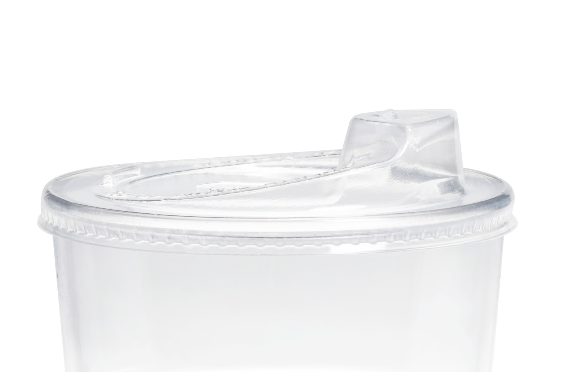 Family Hospitality Group 582PE-LID Lids-81.5mm Kids' Sip-Slot-Spout Pet Clear Fits Plastic Cups