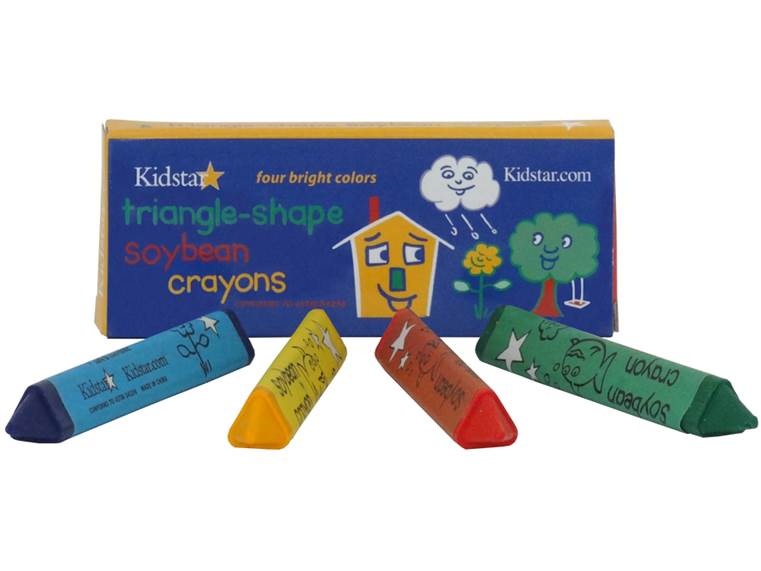 Family Hospitality Group 1TS4B(250) Soybean Crayons Triangular 4 Pack In Boxes