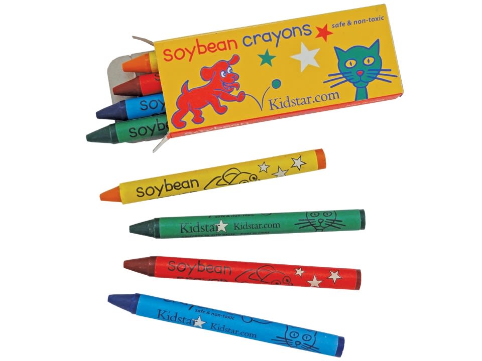 Family Hospitality Group 2RS4B(250) Soybean Crayons 4 Pack Round Cello Assorted Colors