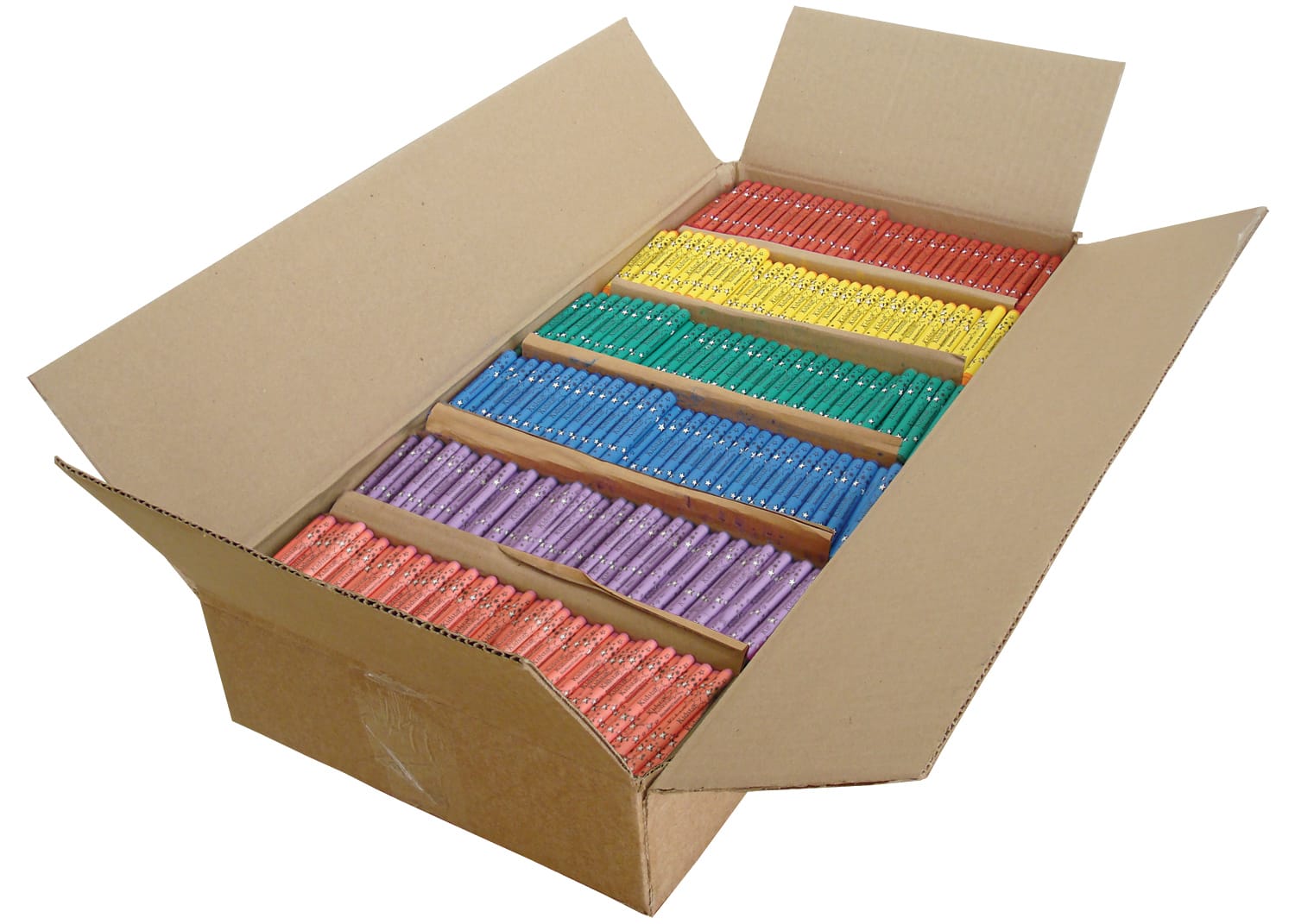 Family Hospitality Group 2RS10(1728) Soybean Crayons, Round, Bulk Case Of 1,728 (6 Colors)