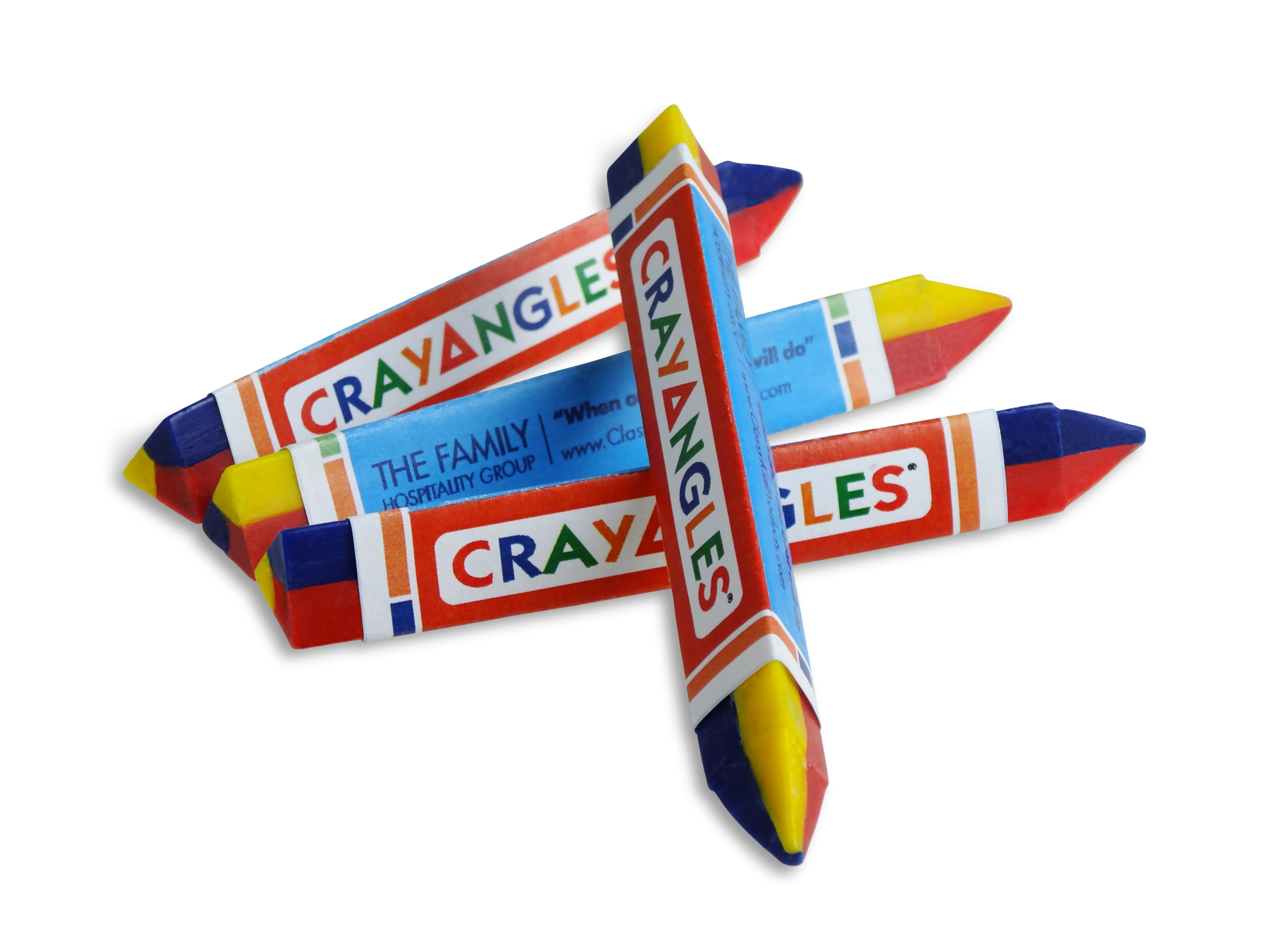 Family Hospitality Group 1T1Y(500) CrayAngle Crayons Triangular 3 In 1 Colors
