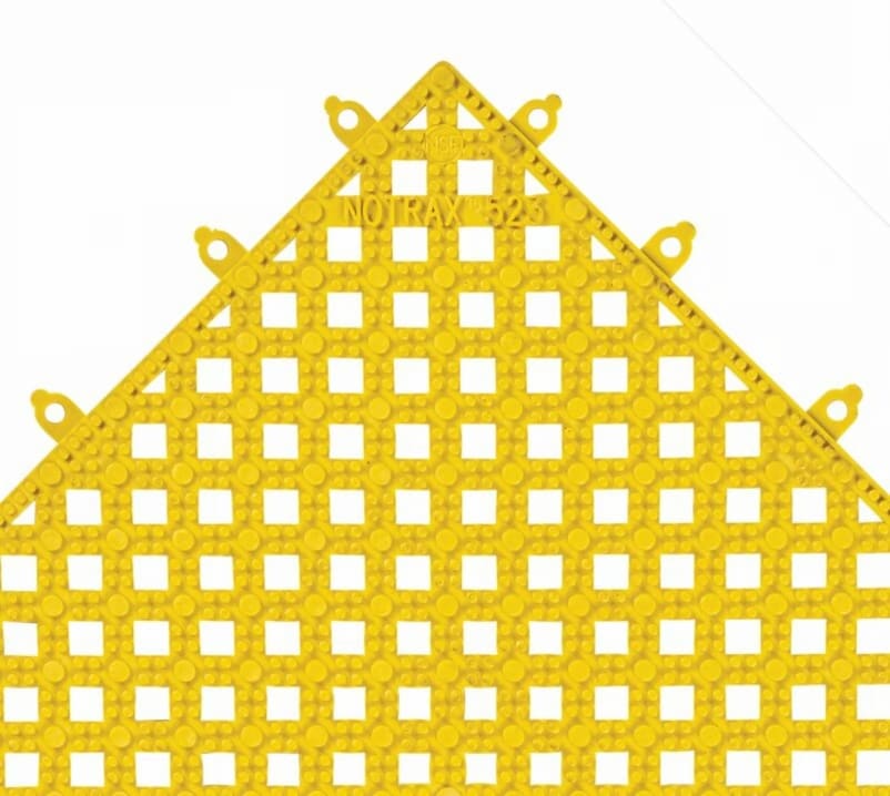 NoTrax 523R0212YL 2" x 12" Ramp, Yellow, Modular Lok-Tyle Interlocking Drainage Mat
