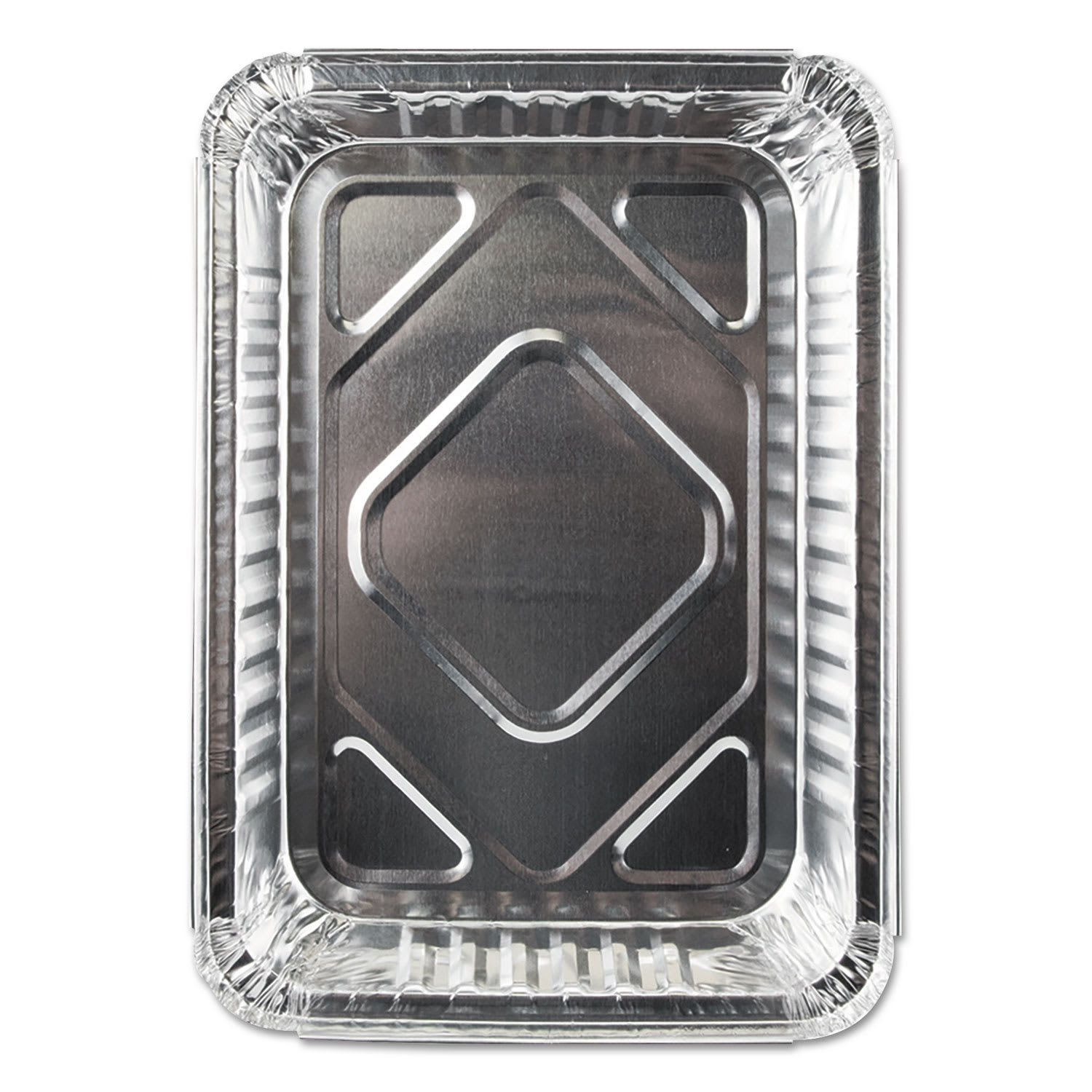 Handi-Foil 206130 Rectangular Shallow Foil Takeout Container, 8.59" x 6" x 1.25", 1.5 lb Capacity