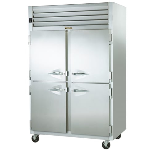 Traulsen G20000 Dealer's Choice 52" Four Solid Half Door Reach-In Refrigerator, Left/Right-Hinged
