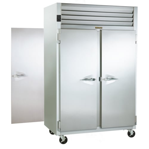 Traulsen RHF232WP-HHS Spec-Line R Series 2-Section Pass-Thru Heated Holding Cabinet with Half Height Solid Doors, 208-230V