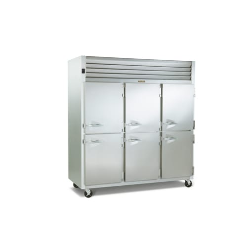 Traulsen RHF332W-HHS Spec-Line R Series 3-Section Reach-In Heated Holding Cabinet with Half Height Solid Doors, 208-230V