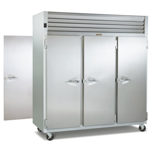 Traulsen RHF332WP-FHS Spec-Line R Series 3-Section Pass-Thru Heated Holding Cabinet with Full Height Solid Doors, 208-230V