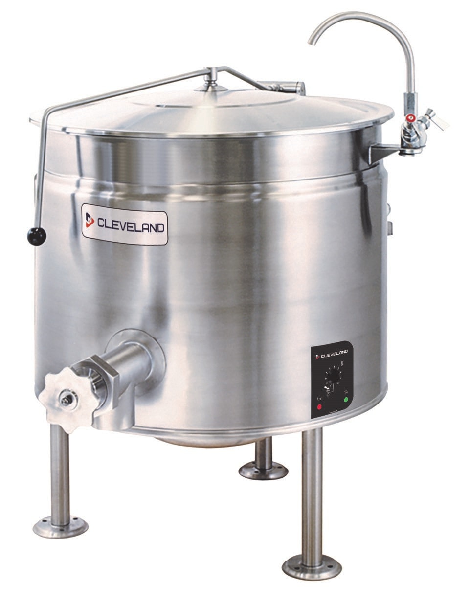 Cleveland KEL40SH Short Series™ 40-Gallon Electric Stationary Full Steam Jacketed Kettle, 208V, Three Phase