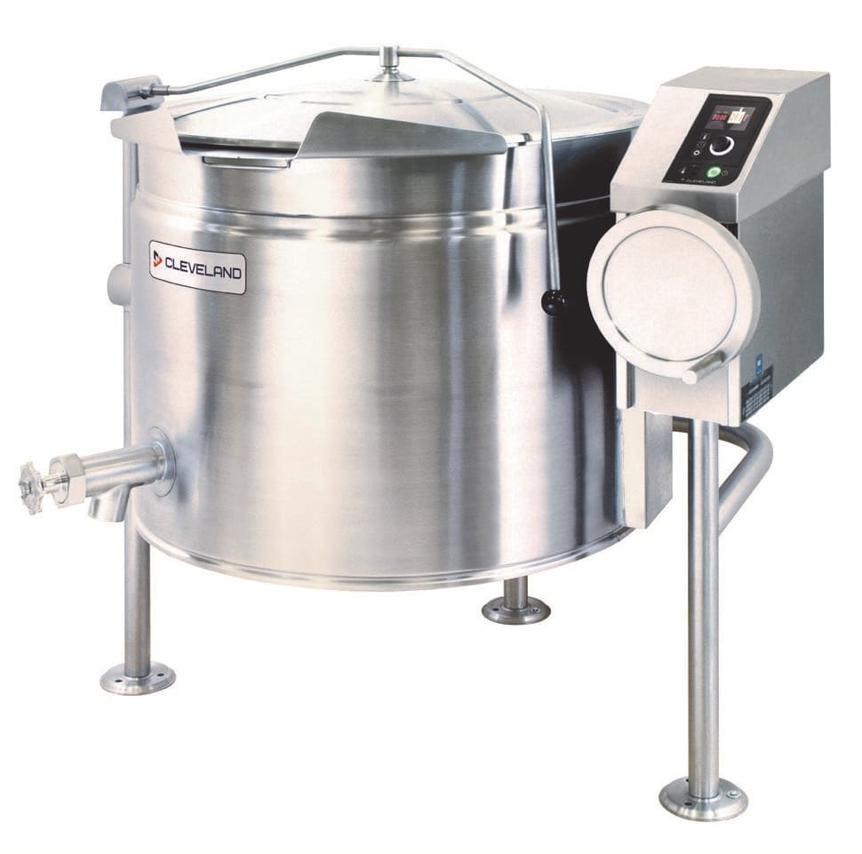 Cleveland KEL40TSH Short Series™ 40-Gallon Electric Tilting Full Steam Jacketed Kettle, 240V, Three Phase