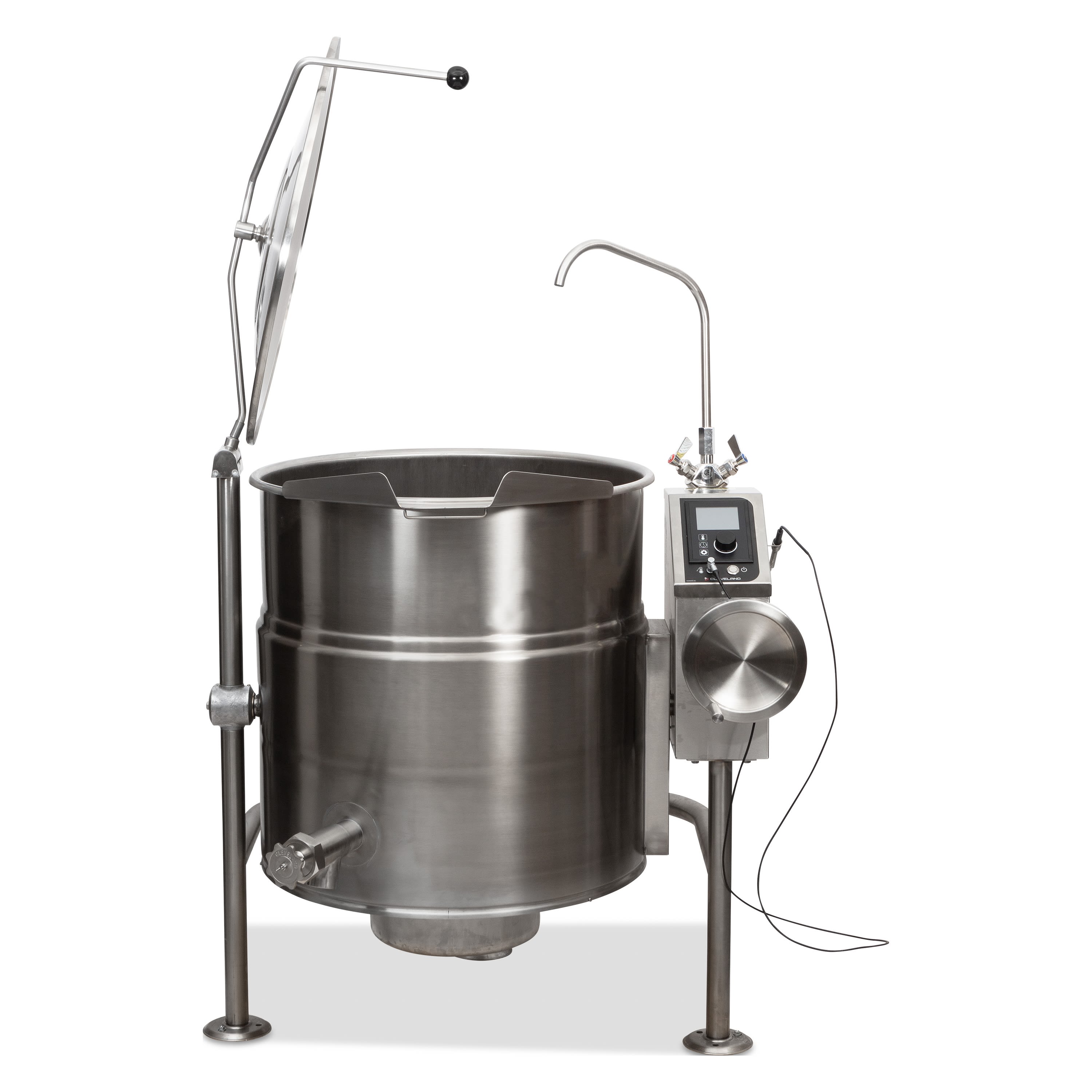 Cleveland KEL60T 60-Gallon Electric Tilting 2/3 Steam Jacketed Kettle, 240V, Three Phase