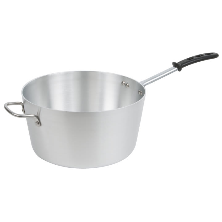 Vollrath 68310 Wear-Ever 10 Quart Sauce Pan with Black Handle