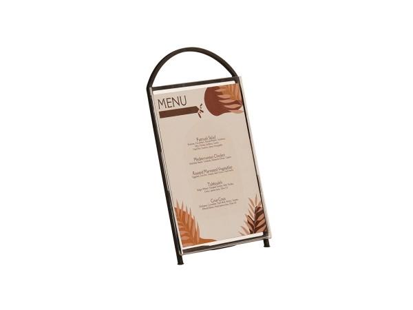 Cal-Mil 22409-811-13 Arched Signholder-8.5X11 Black