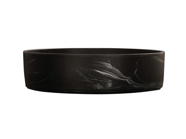 Cal-Mil 23738-12-124 12" Resin Bowl-Black Marble
