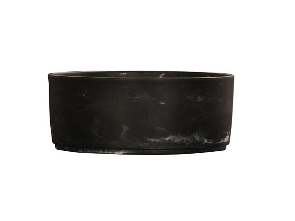 Cal-Mil 23738-8-124 8" Resin Bowl-Black Marble