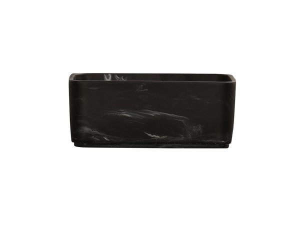 Cal-Mil 23739-8-124 8" Square Bowl-Black Marble