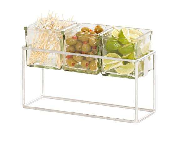 Cal-Mil 23747-6-49 Chrome 3 Jar Holder-6" Height