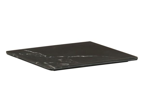 Cal-Mil 24408-8-124 Black Marble 8" Square Tray