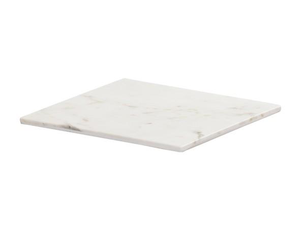 Cal-Mil 24408-8-81 White Marble 8" Square Tray