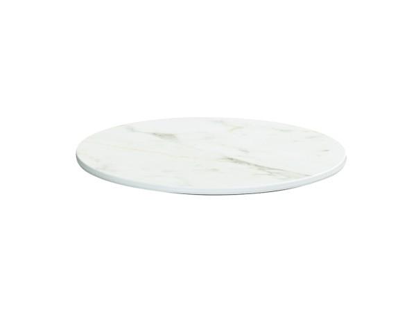 Cal-Mil 24409-8-81 White Marble 8.75" Round Tray