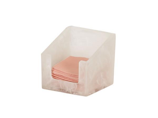 Cal-Mil 3309-126 5X5 Napkin Holder-White Marble