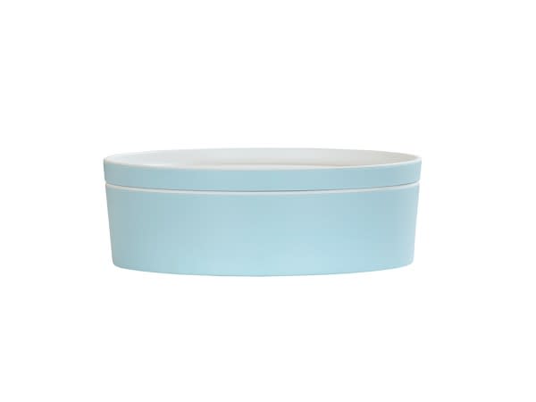 Cal-Mil 24126-9-127 9" Round Bento Box-Ocean Blue 3/Case