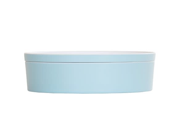 Cal-Mil 24129-10-127 10.5" Round Bento Box- Blue 3/Case