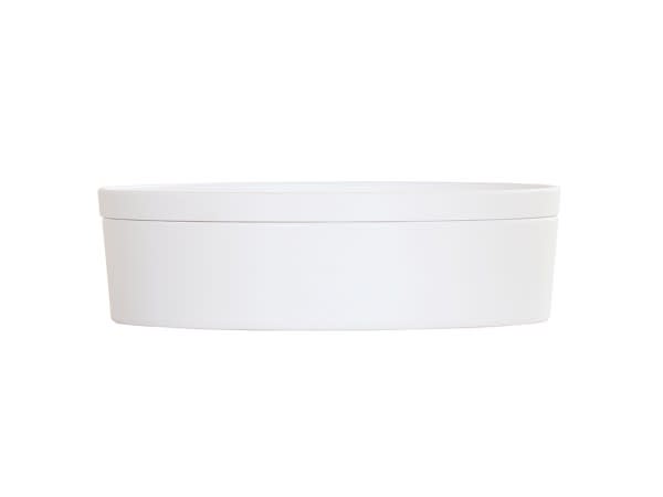 Cal-Mil 24129-10-15 10.5" Round Bento Box-White 3/Case