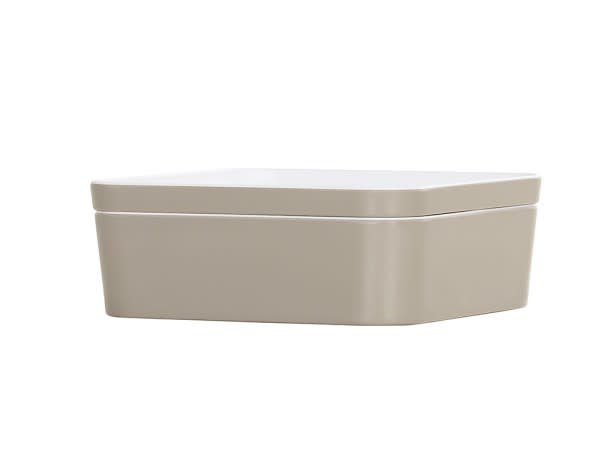 Cal-Mil 24130-8-102 8.25" Square Bento Box-Ash 3/Case