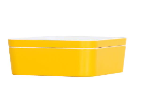 Cal-Mil 24130-8-42 8.25" Square Bento Box-Yellow 3/Case