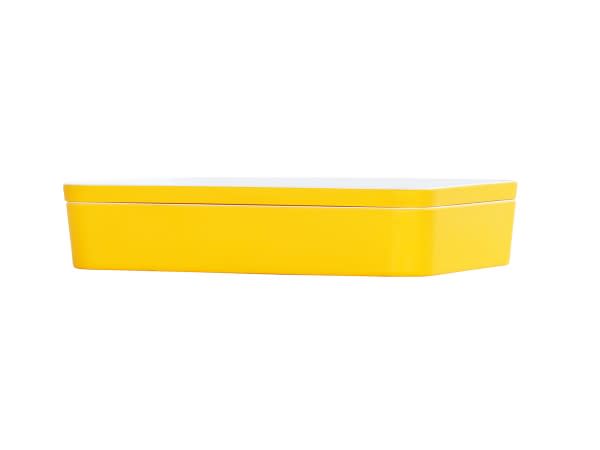 Cal-Mil 24132-1410-42 14"X10.5" Bento Box-Yellow 3/Case