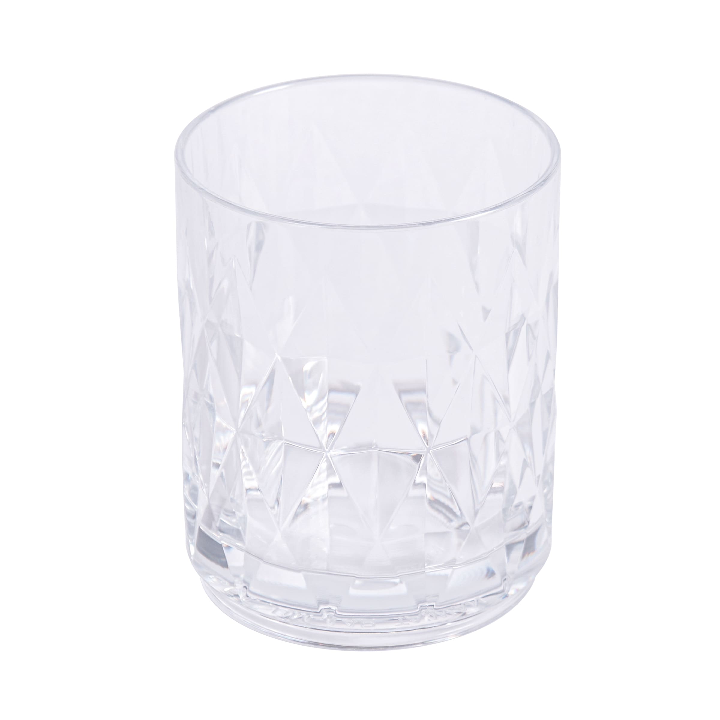 G.E.T. DM-14R-CL 14 oz (14.75 oz Rim-Full) 3.35" Dia. Double Rocks, 4.17" H, GET. Fitzgerald