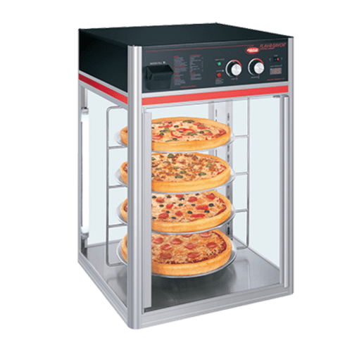 Hatco FSDT2-1 Flav-R-Savor® 4-Tier Pass-Thru Hot Food Merchandiser with Revolving Rack, 120V