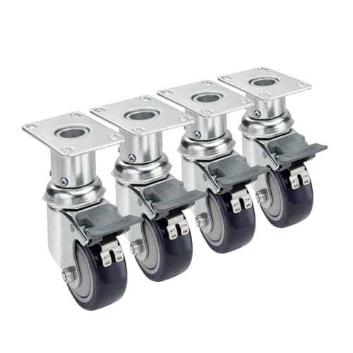 3" Swivel Plate Caster Set