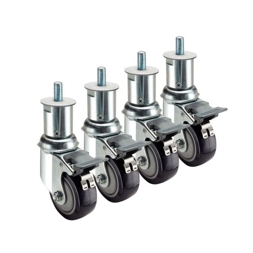 Krowne 28-156S 3" Threaded Stem Swivel Caster Set