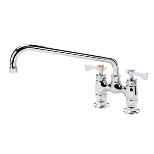 Krowne 15-412L-W-E4 Royal Series Raised Deck Mount Faucet w/ 12" Swing Spout, 4" Centers
