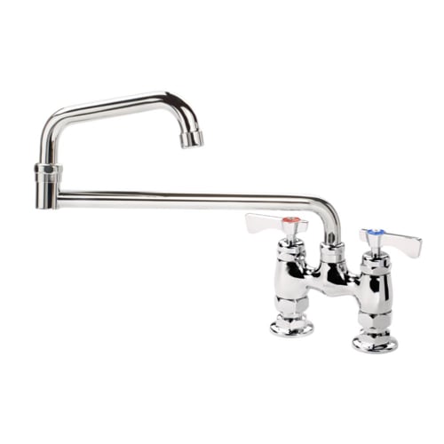 Krowne 15-418L Royal Series Deck Mount Faucet w/ 18" Double Jointed Spout, 4" Centers