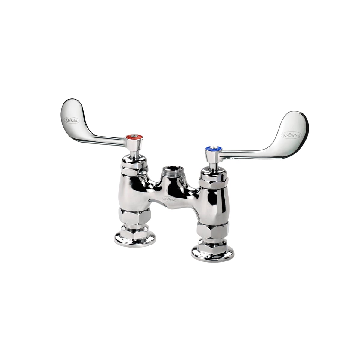 Krowne 15-4XXL-W Royal Series Raised Deck Mount Faucet Base, No Spout, 4" Centers