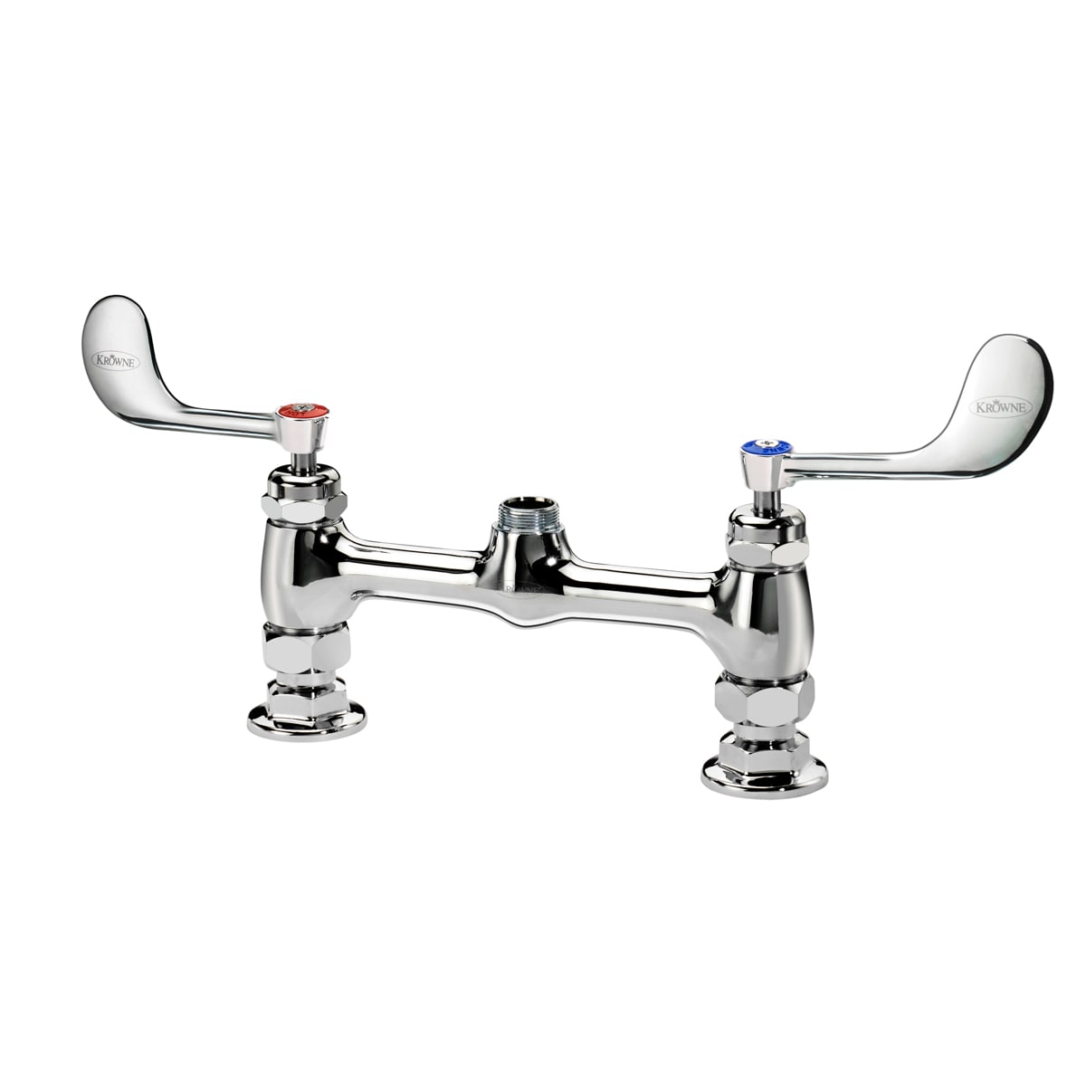 Krowne 15-8XXL-W Royal Series Raised Deck Mount Faucet Base, No Spout, 8" Centers