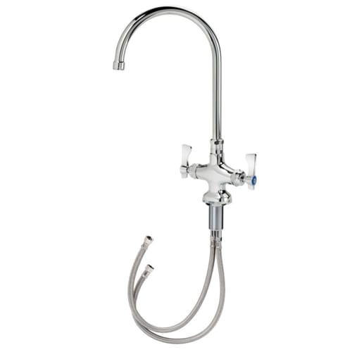 Krowne 16-302L Royal Series Deck Mount Double Pantry Faucet w/ 8.5" Gooseneck Spout, Single Hole