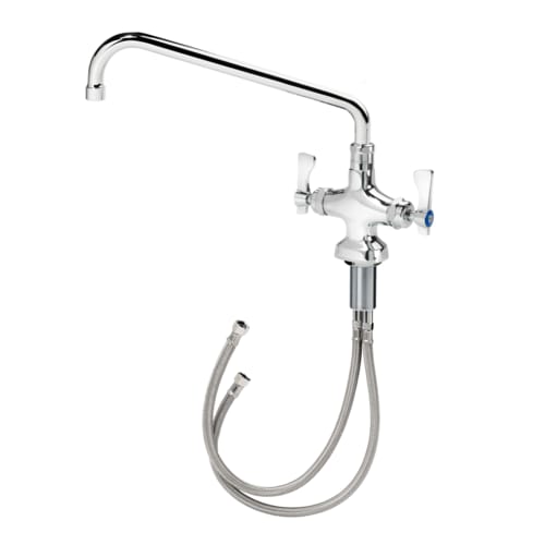 Krowne 16-312L Royal Series Deck Mount Double Pantry Faucet w/ 12" Swing Spout, Single Hole