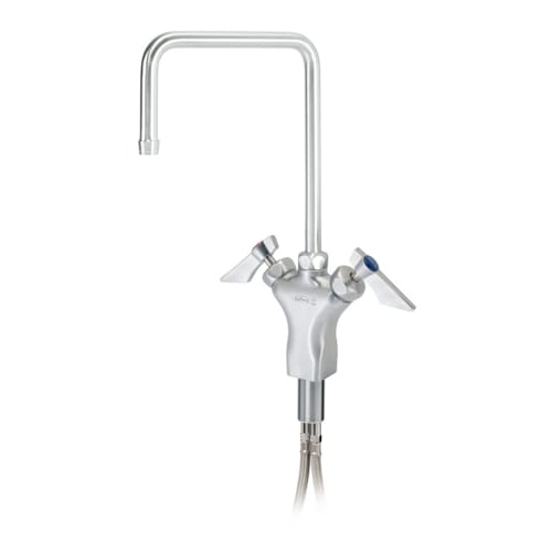 Krowne DX-602 Diamond Series Deck Mount Faucet w/ 8.5" Double Bend Spout, Single Hole
