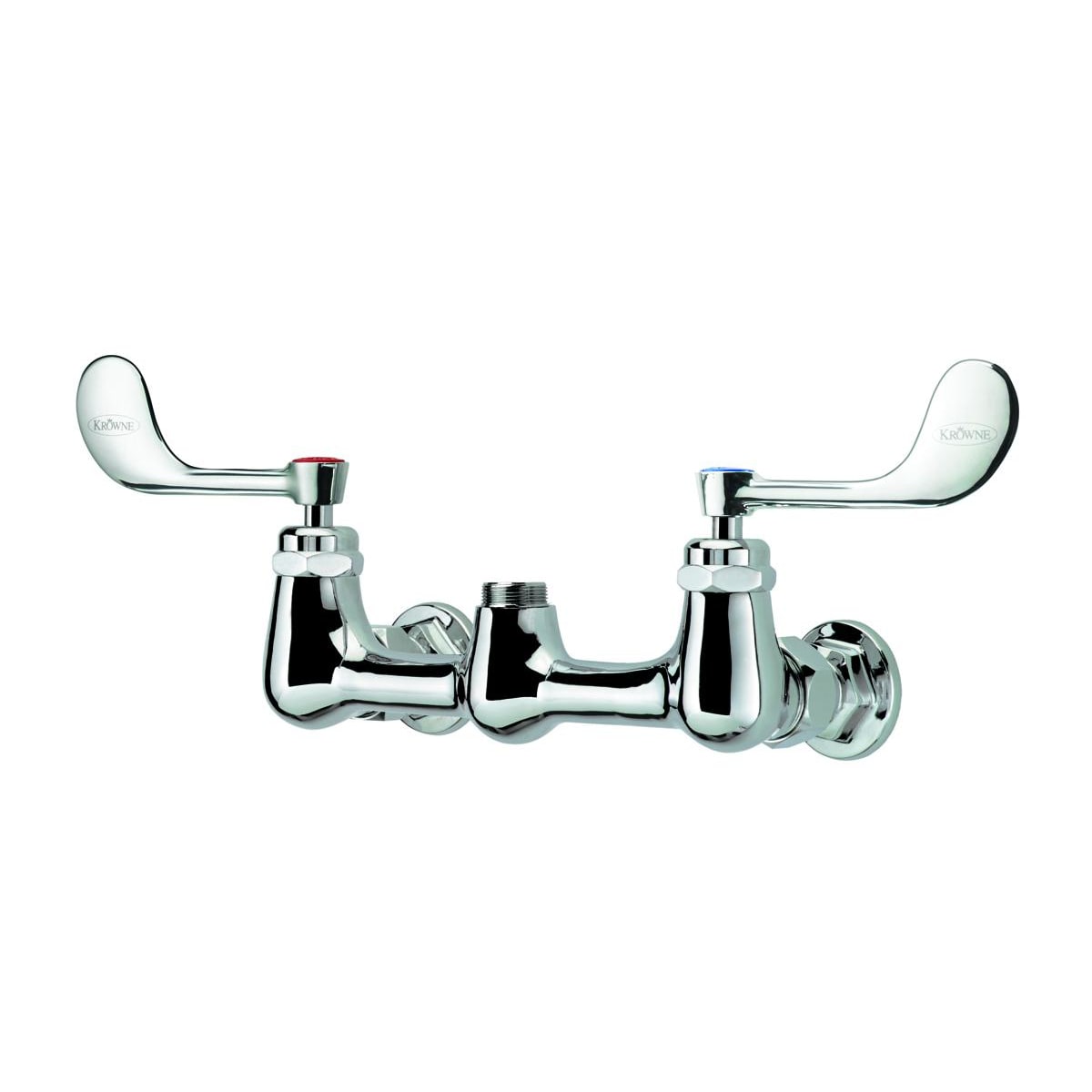 Krowne 14-8XXL-W Royal Series Wall Mount Faucet Base, No Spout, 8" Centers