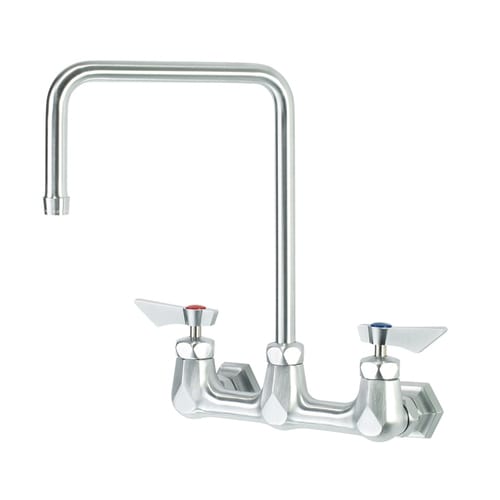 Krowne DX-802 Diamond Series Wall Mount Faucet w/ 8.5" Double Bend Spout, 8" Centers