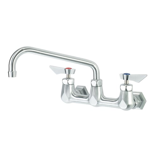 Krowne DX-810 Diamond Series Wall Mount Faucet w/ 10" Swing Spout, 8" Centers